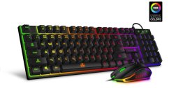 Set klávesnica + myš Connect IT BATTLE herná combo drôtová klávesnica + myš, CZ + SK layout, čierna