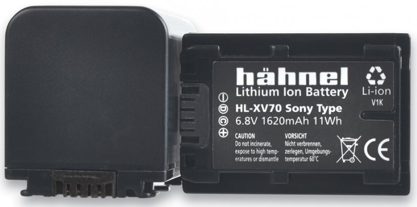 Hähnel HL-XV70, Sony NP-FV70, 1620mAh, 6.8V, 11Wh