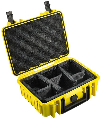 B&W Outdoor Case Type 1000 with Configurable Inserts Yellow