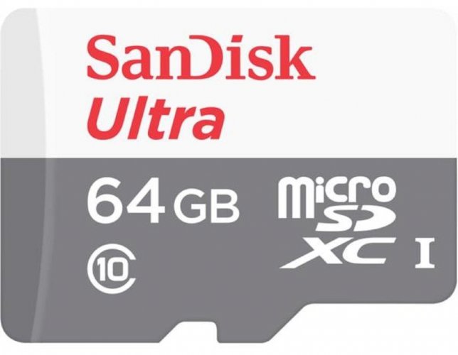 SanDisk Secure Digital Micro SDHC 64GB Ultra 80 MB/s C10 UHS-I + Adapter