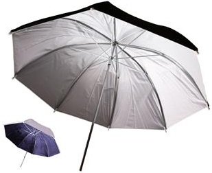 Linkstar PUK-102WB odrazný deštník oboustranný 102cm (bílá/černá)