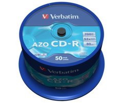 Médium Verbatim CD-R 700MB 80min 52x Crystal 50-cake