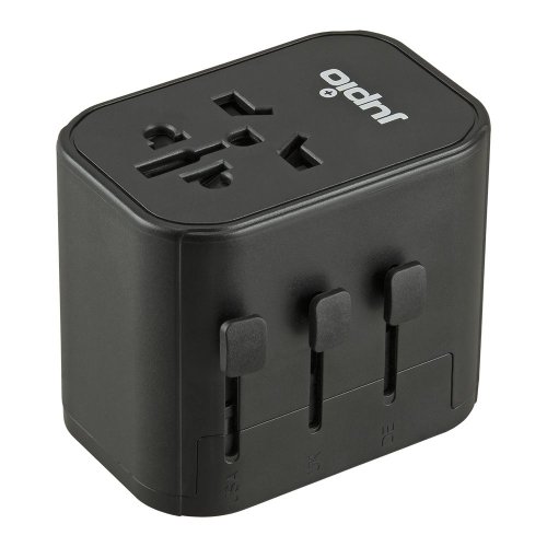 Adaptér Jupio Travel Adapter 2x USB-A 1x USB-C 15.5W univerzálny cestovný Adaptér Jupio Travel Adapter 2x USB-A 1x USB-C 15.5W univerzálny cestovný