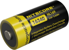 Nitecore battery RCR123A 16340 950mAh rechargeable