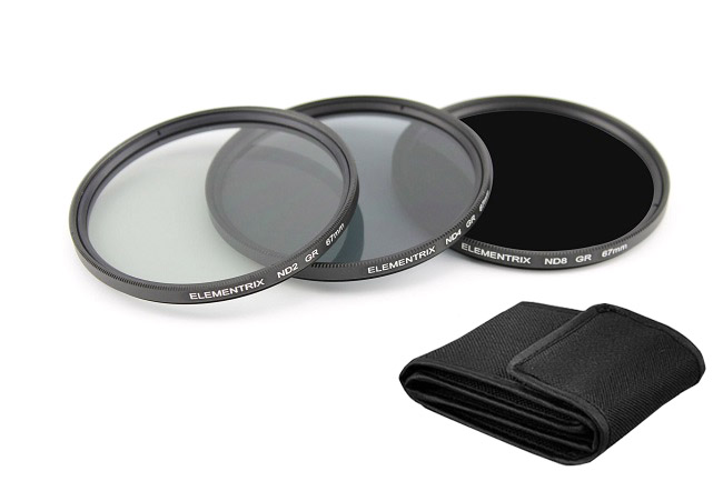 Elementrix ND8, ND4, ND2 set filtrů 58mm (ND58set)