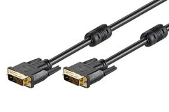 Kábel DVI-D(M) - DVI-D(M), dual link, ferritekkel, 10m, aranyozott csatlakozókkal