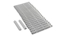 Plastové cenovky černé, bílé 6x9mm 20x řada €,$,¥ (ESS-WB)