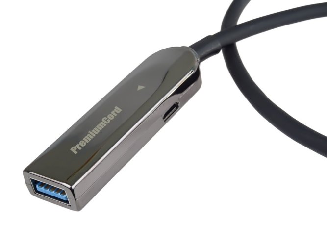 PremiumCord USB3.2 + 2.0 prodlužovací optický kabel A/Male - A/Female, 20 m