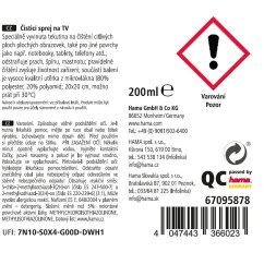 Čistiaca sada Hama sprej na TV, 200 ml, vrátane utierky