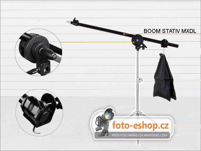 forDSLR boom stativ s reflektorem 27cm a úspornou žárovkou 35W