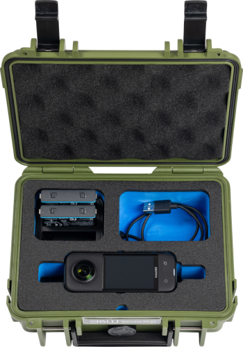 BW Outdoor Case Type 500 for Insta360 X3, bronze-green