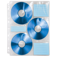 Hama fólia na 6 CD/DVD, DIN A4, vrátane indexových kartičiek, balenie 10 ks (cena za balenie)