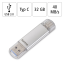 Hama Flash Pen Laeta, USB-C/USB-A 3.1, 32 GB, 40 MB/s, silber