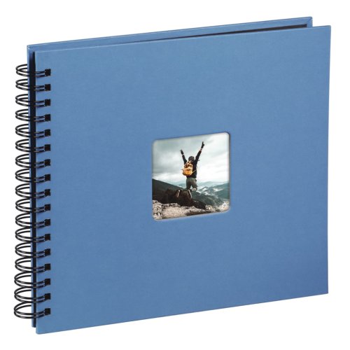 Hama album klasické spirálové FINE ART 28x24 cm, 50 stran, azurová barva