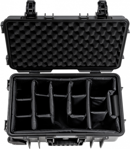 B&W Outdoor Case 6600, kufor s prepážkami čierny