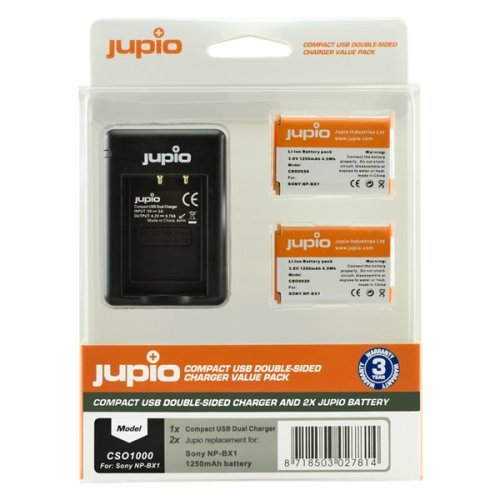 Jupio set 2x NP-BX1 pro Sony, 1.250 mAh + nabíječka