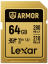 Lexar SDXC ARMOR Gold UHS-II U3, Stainless Steel, IP68 R280/W210 (V60) 64GB