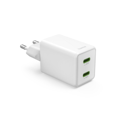Rychlá nabíječka USB Hama, 2x USB-C PD/QC, 40 W, super-mini