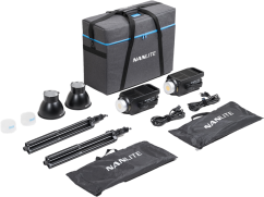 Nanlite FS-300B Bi-Colour 2 light kit with stand