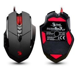 Myš A4Tech BLOODY V7 herní, až 3200DPI, V-Track technologie, 160KB paměť, USB, CORE 2, kovové podložky