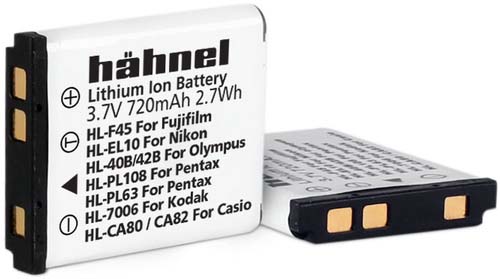 Hähnel HL-CA80/82, Casio NP-80 / NP-82, 720 mAh, 3.7V, 2.7Wh