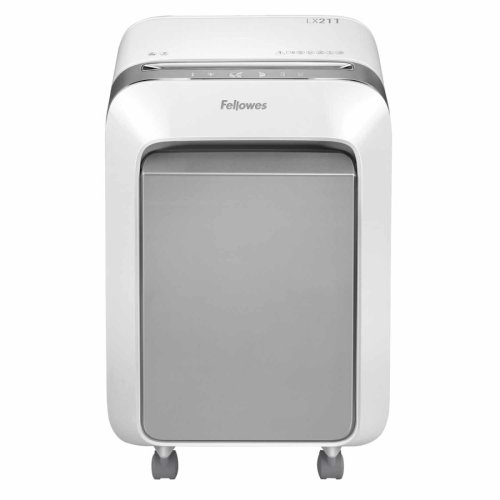 Aktenvernichter Fellowes LX 211 P-5, Querschnitt 2x12mm, 15 Blatt, 23l, Kreditkarte, weiß Aktenvernichter Fellowes LX 211 P-5, Querschnitt 2x12mm, 15 Blatt, 23l, Kreditkarte, weiß