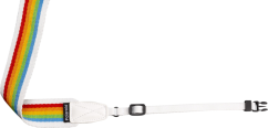 Polaroid Camera Strap Flat Rainbow White