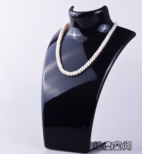 Dekolt, stojánek, stojan na šperky výška 21cm černý akryl (DKC)