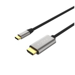 Kábel FIXED s konektormi USB-C/HDMI, USB-C 3.1 Gen 2 18Gbps, HDMI 2.0 4K60Hz, 2m, šedý