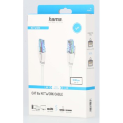 Hama hálózati kábel Cat6a U/UTP RJ45 3 m, 10 Gbps, Hama hálózati kábel Cat6a U/UTP RJ45 3 m, 10 Gbps