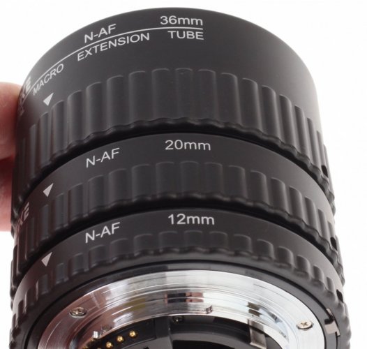 Meike 12/20/36 mm mezikroužky pro Nikon F