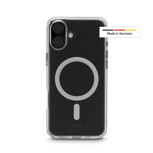 Hama Extreme Protect, kryt pro Apple iPhone 16 Plus, magnetický, D3O®, nežloutnoucí, průhledný Hama Extreme Protect, kryt pro Apple iPhone 16 Plus, magnetický, D3O®, nežloutnoucí, průhledný