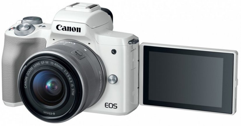 Canon EOS M50 bílý +15-45