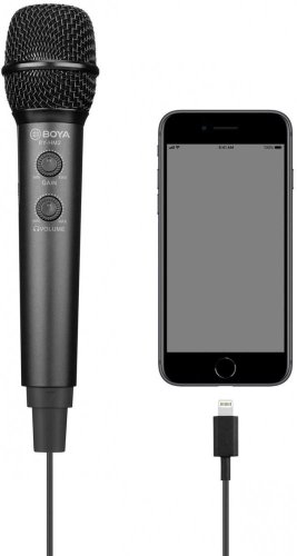 BOYA BY-HM2 Digital Cardioid Condenser Electret Handheld Microphone for iOS/Android/Mac/Windows