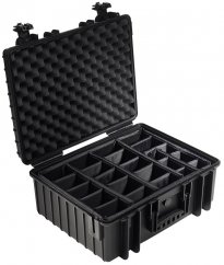 B&W Outdoor Case 6000, kufr s přepážkami černý