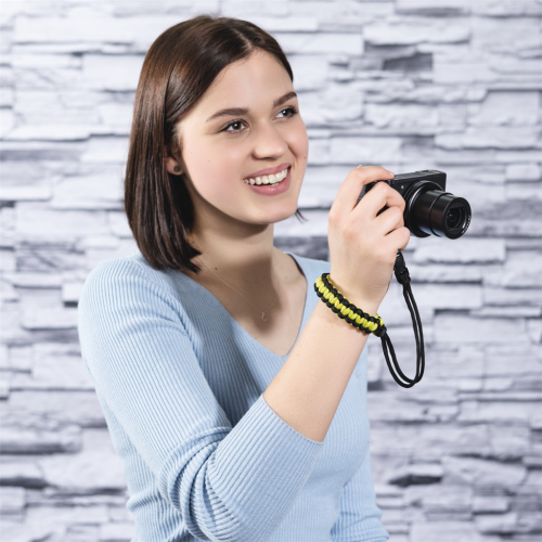 Hama Braid 20, popruh na fotoaparát, délka 20 cm, černo-žlutý