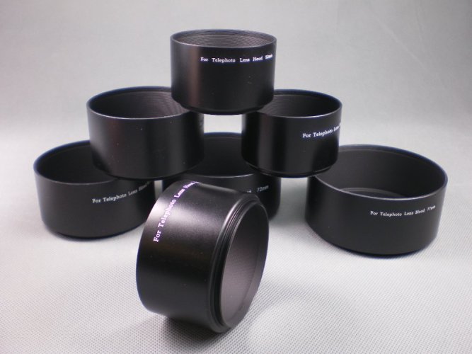 Kovová sluneční clona pro teleobjektiv, 62mm Kovová sluneční clona pro teleobjektiv, 62mm