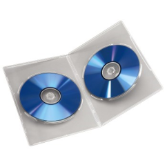Hama Slim Double, obal na 2 DVD, s fóliou, priehľadný, balenie 5 ks (cena za balenie)