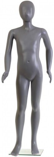 Figurína dětská, matná šedá, výška 140cm