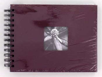 FINE ART 24x17 cm, Photo 10x15 cm/50 pcs, 50 Pages, Black Sheets (Lilac)