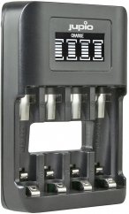 Jupio USB 4-Steckplätze Ultra schnelles Batterieladegerät LCD für AA / AAA Ni-MH