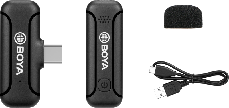 Boya BY-WM3T2-U2 - 2.4G Mini Wireless Microphone - for USB Type-C devices 1+1 Boya BY-WM3T2-U2 - 2.4G Mini Wireless Microphone - for USB Type-C devices 1+1