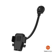 Držiak FIXED Iconiq Flex XL na sklo alebo na palubnú dosku, čierny