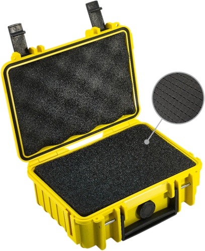 B&W Outdoor Case 500, kufr s pěnou žlutý