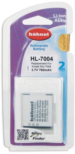 Hähnel HL-7004, Kodak KLIC-7004, 800mAh, 3.7V, 2.9Wh