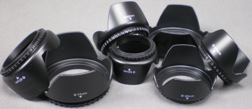 forDSLR 55mm Screw-on Tulip Lens Hood