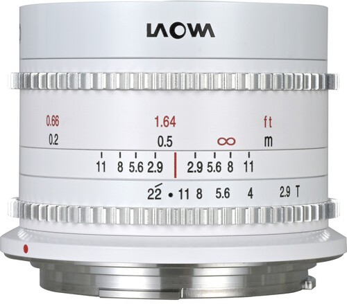 Laowa 9mm T/2,9 Zero-D Cine (m+ft) für MFT (Weiß)