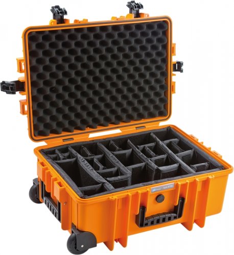 B&W Outdoor Case 6700, kufor s prepážkami oranžový