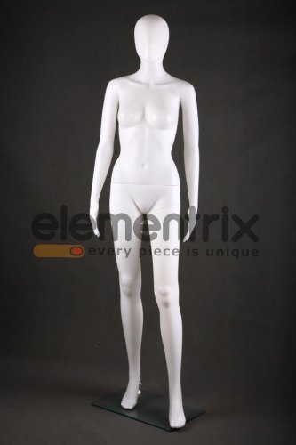Figurína dámská abstraktní bílá lesklá výška 175cm, póza 2