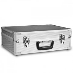 Mantona Aluminium Suitcase Basic M (Inside: 44x31x14cm), silver
